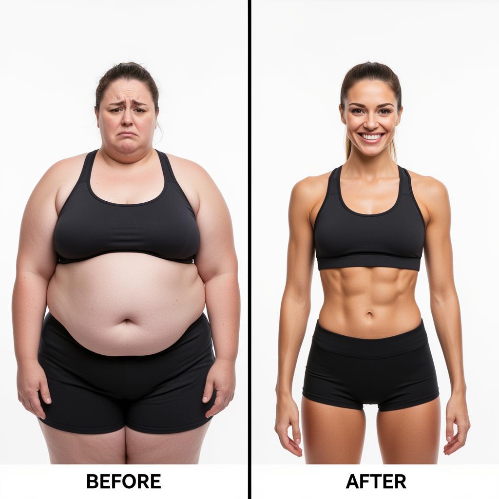Before and after weight loss results
